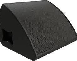 Black wedge-shaped stage monitor speaker.