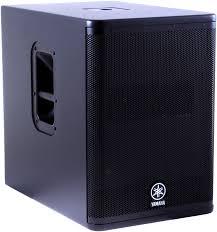 Professional black audio speaker with a carry handle on the side, featuring a prominent brand logo on the front grille.