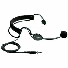 Headset with a flexible microphone and a 3.5mm audio jack connector.