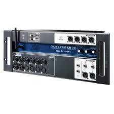A professional audio interface rack unit with multiple inputs and outputs for studio recording and sound production.