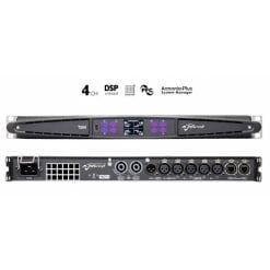 Professional 4-channel digital sound processor with network connectivity and advanced configuration options.
