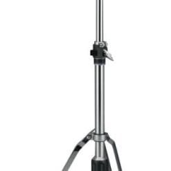 A professional-grade cymbal stand with a pedal, featuring a sturdy tripod base and adjustable height mechanism.