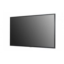 Modern flat-screen television with a slim design and black bezel, turned off, against a white background.