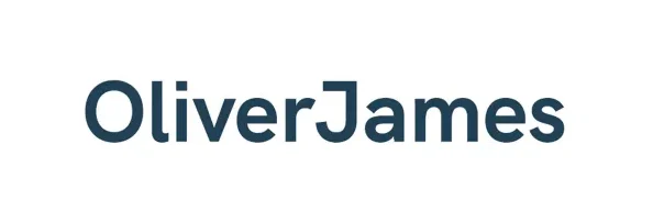 Elegant typographic logo for event services, featuring the name 'oliverjames' in a sophisticated, minimalist sans-serif font.