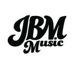 Jbm Event Services music logo with stylized black lettering on a white background.